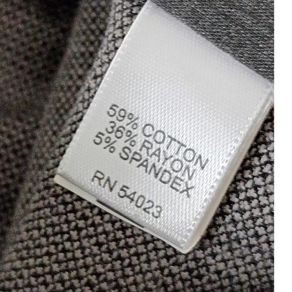 Banana Republic Sloan Textured Wide Leg Trousers 30x33 Charcoal Brown Offce Tall - Picture 16 of 16